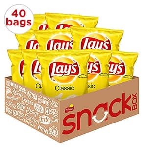 A ox of Lays Classic Potato Chips