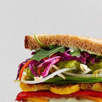 Close up Veggie Sandwich