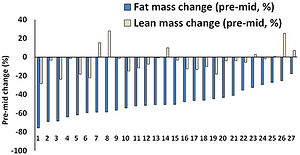 fat mass and lean mass chart