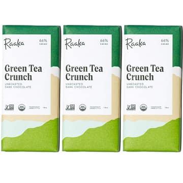 Raaka- Chocolate Green Tea Crunch Bar