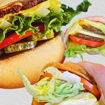Veggie burger collage