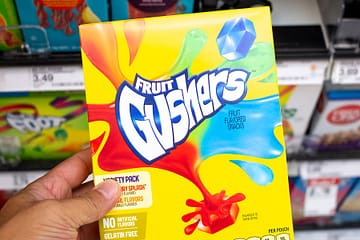 Box of Fruit Gushers Candy