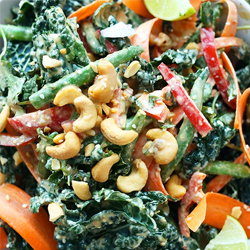 kale with cashew