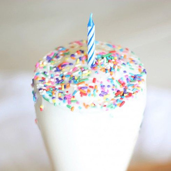 Candle On Birthday Cake Vegan Protein Shake