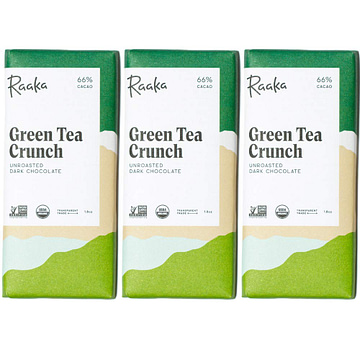 Raaka- Chocolate Green Tea Crunch Bar