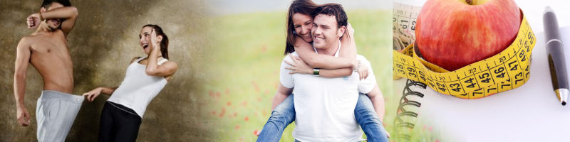 Couple with NaturalEnergy and weight loss banner